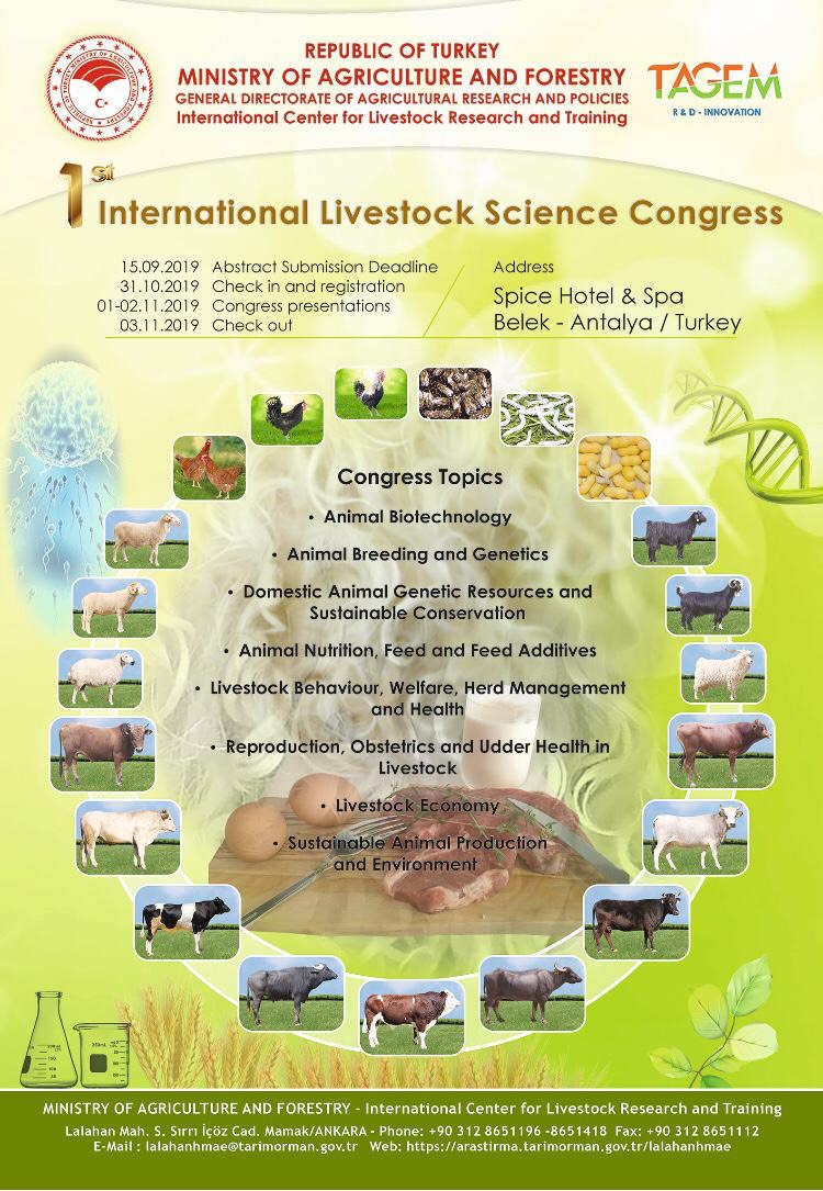 1. Uluslararası Hayvancılık Çalışmaları Kongresi